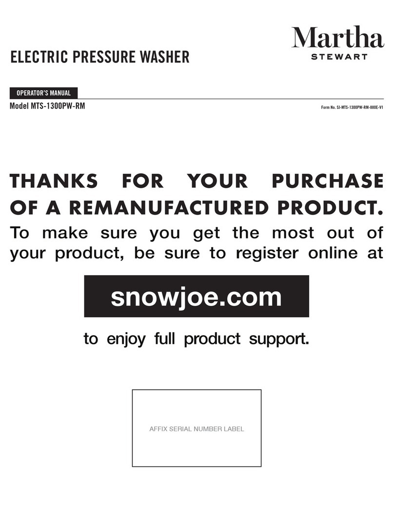 SNOWJOE Martha Stewart MTS-1300PW-RM User manual