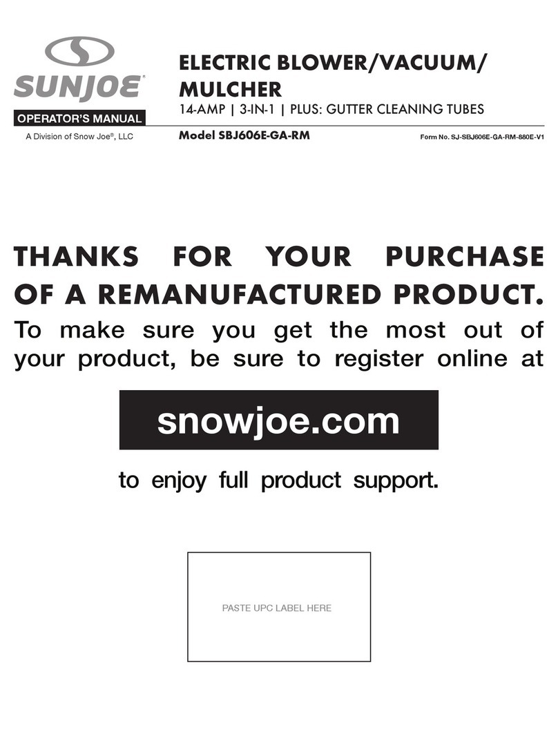 SNOWJOE SUNJOE SBJ606E-GA-RM User manual
