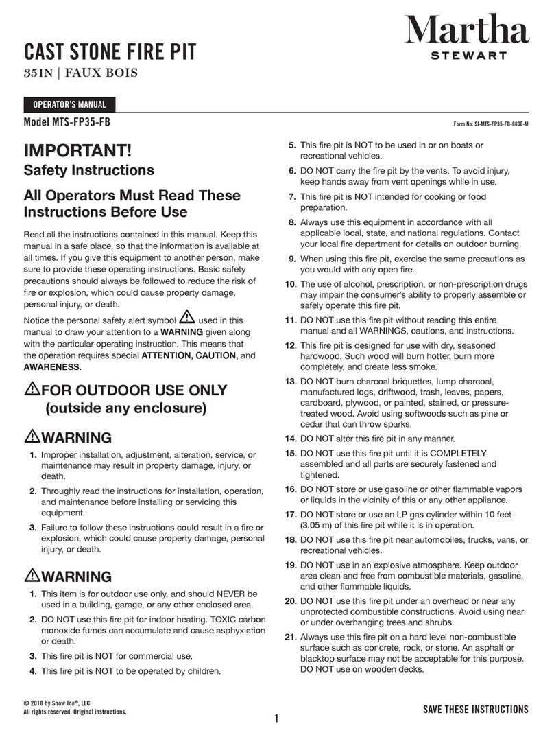 SNOWJOE Martha Stewart MTS-FP35-FB User manual