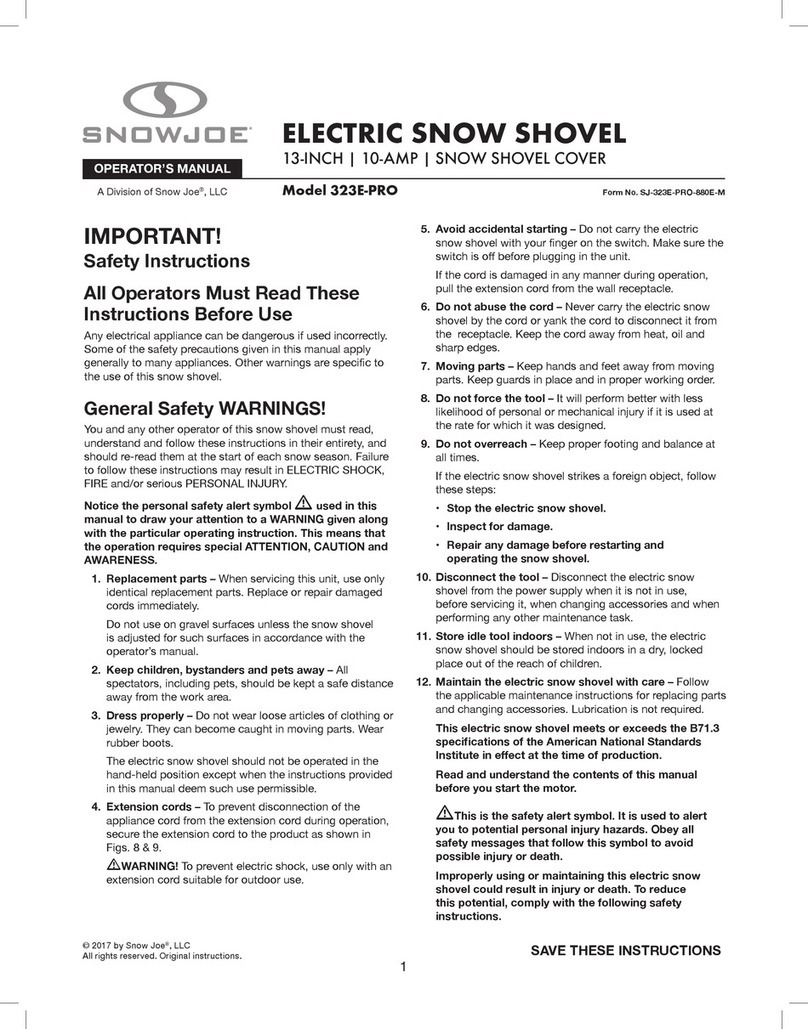 SNOWJOE 323E-PRO User manual