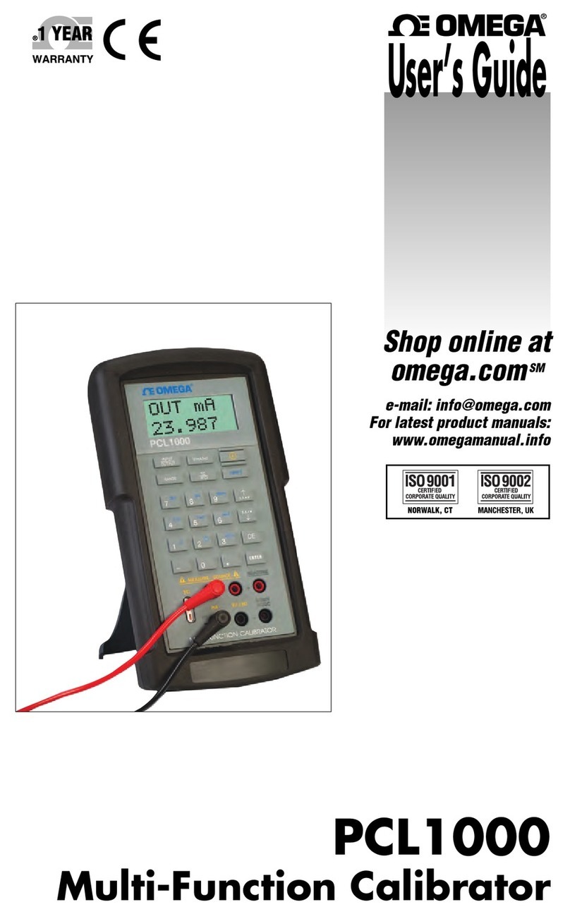 Omega PCL1000 User manual