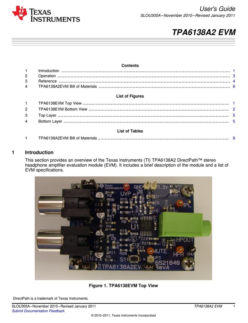 Texas Instruments TPA6138A2 EVM user guide