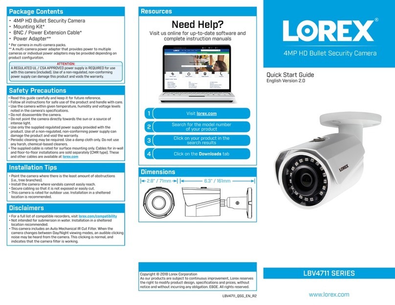 Lorex LBV4711BW-4PK User manual