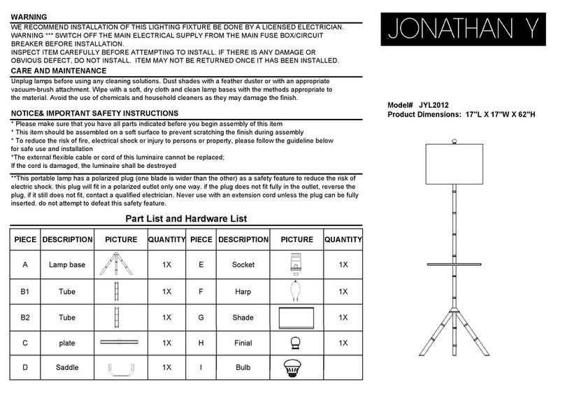 JONATHAN Y JYL2012 User manual JONATHAN Y JYL2012 User manual