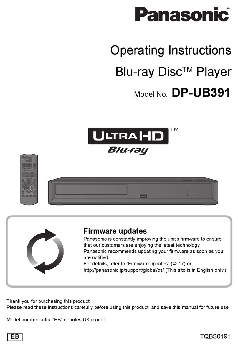 Panasonic UltraHD DP-UB391 operating instructions