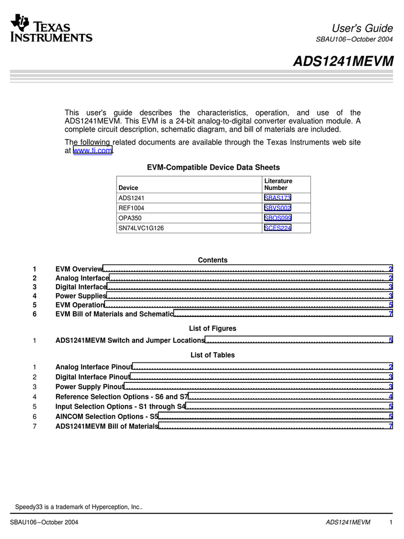 Texas Instruments ADS1241MEVM User manual