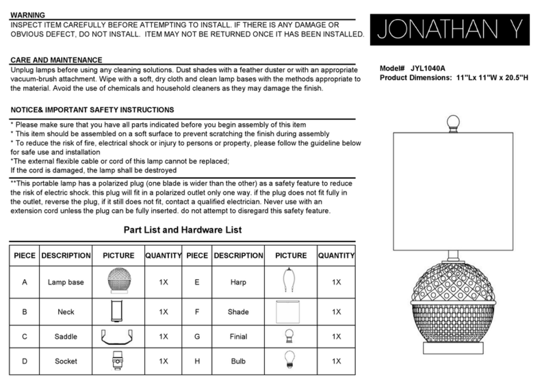 JONATHAN Y JYL1040A quick start guide