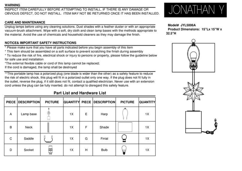 JONATHAN Y JYL5006A quick start guide
