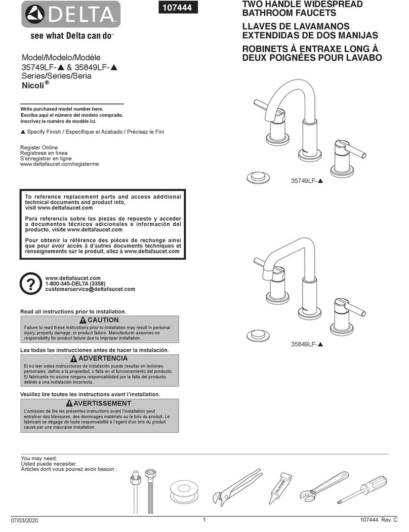 Delta Nicoli 35749LF Series User manual
