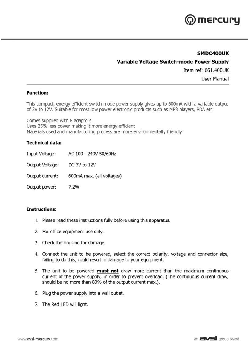 Mercury SMDC400UK user manual