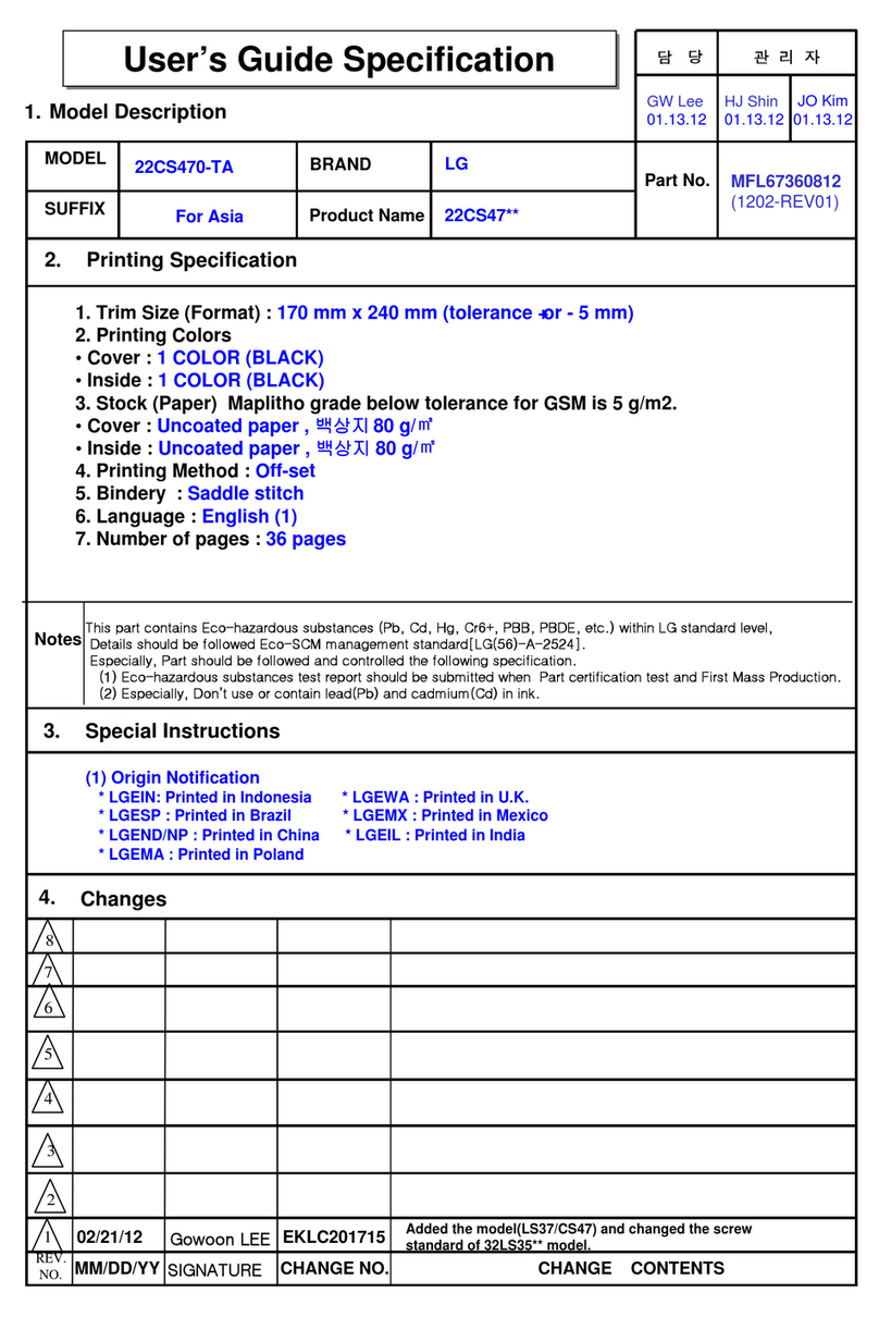 LG 26CS470.ATR User manual