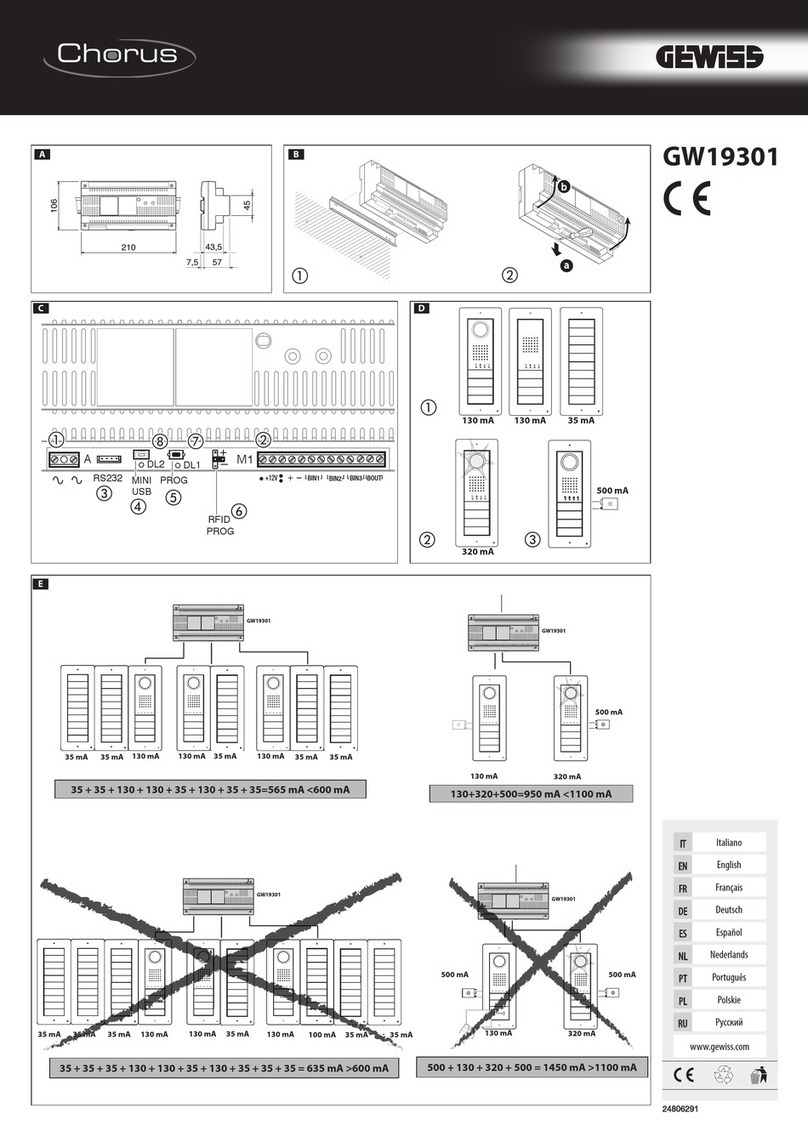 Gewiss Chorus GW19301 manual