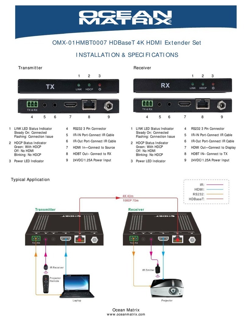 Ocean Matrix OMX-01HMBT0007 User manual