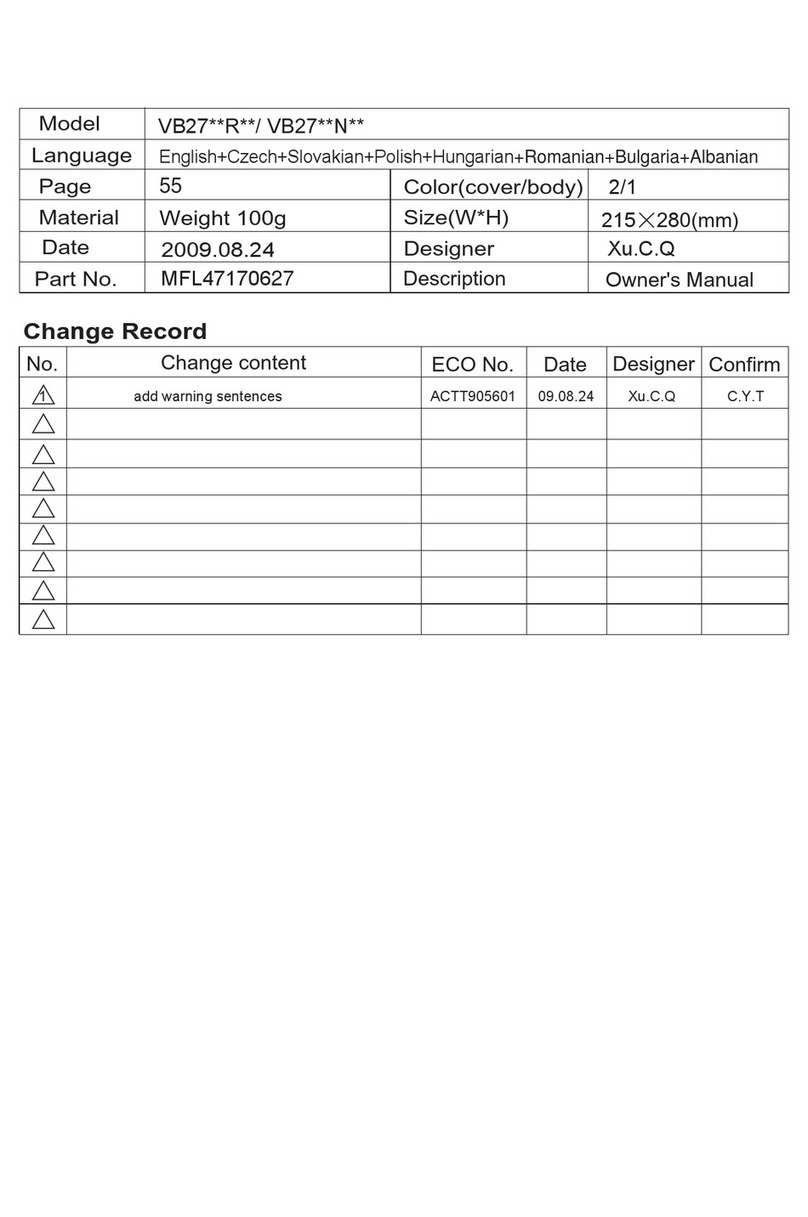 LG VB27 N Series manual