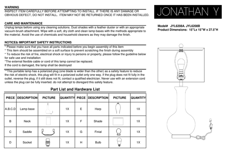 JONATHAN Y JYL6208B manual