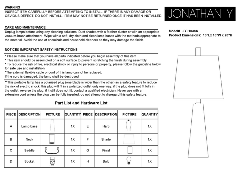 JONATHAN Y JYL1038A User manual