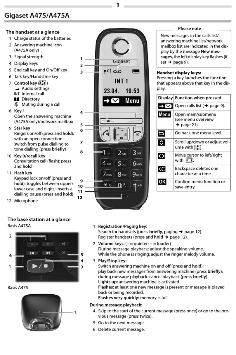 Gigaset A475A manual