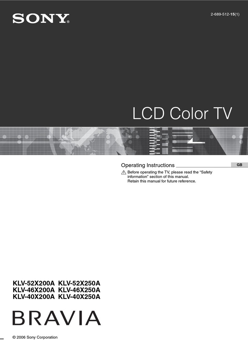 Sony BRAVIA KLV-52X250A User manual