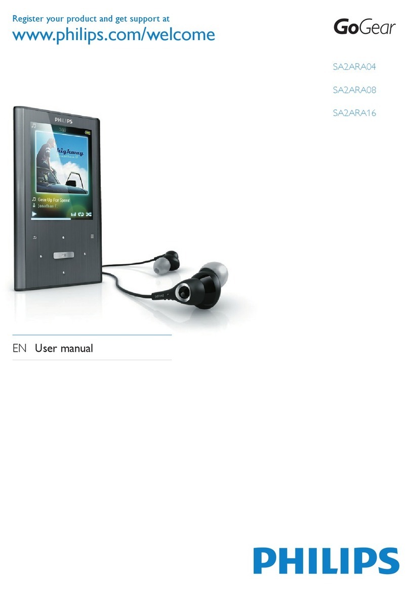 Philips GoGear SA2ARA04KN User manual