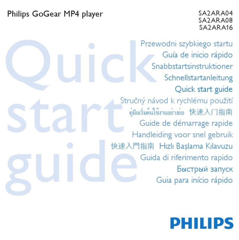Philips GoGear SA2ARA16 User manual