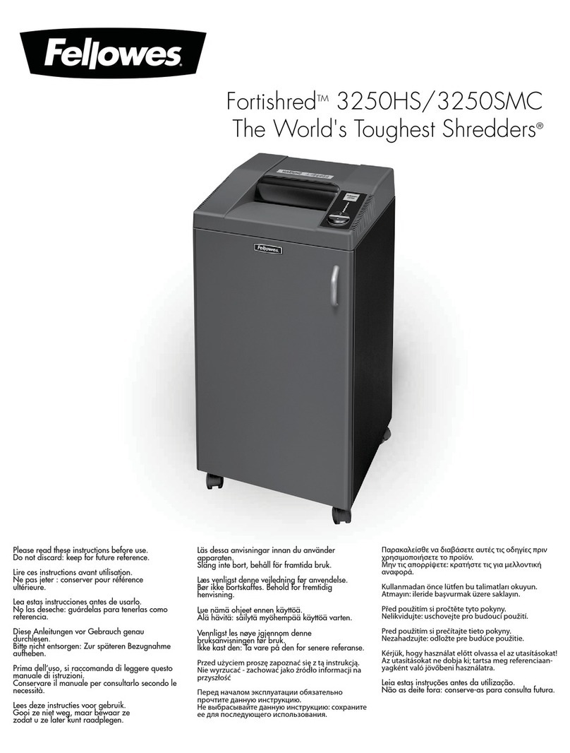 Fellowes Fortishred 3250SMC User manual