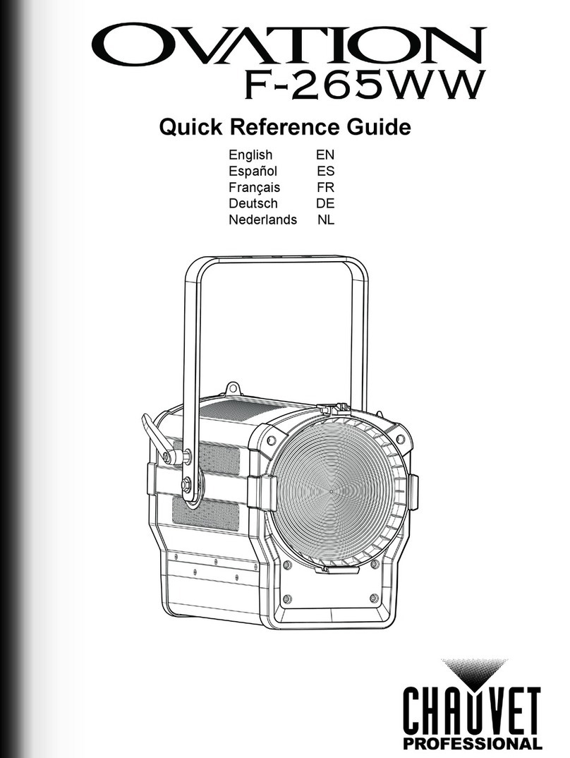 Chauvet OVATION F-265WW Quick reference guide
