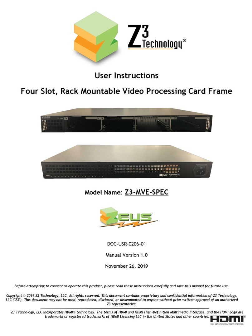Z3 Technology Z3-MVE-SPEC User instructions