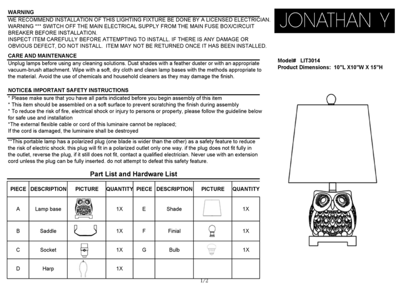 JONATHAN Y LIT3014 User manual JONATHAN Y LIT3014 User manual