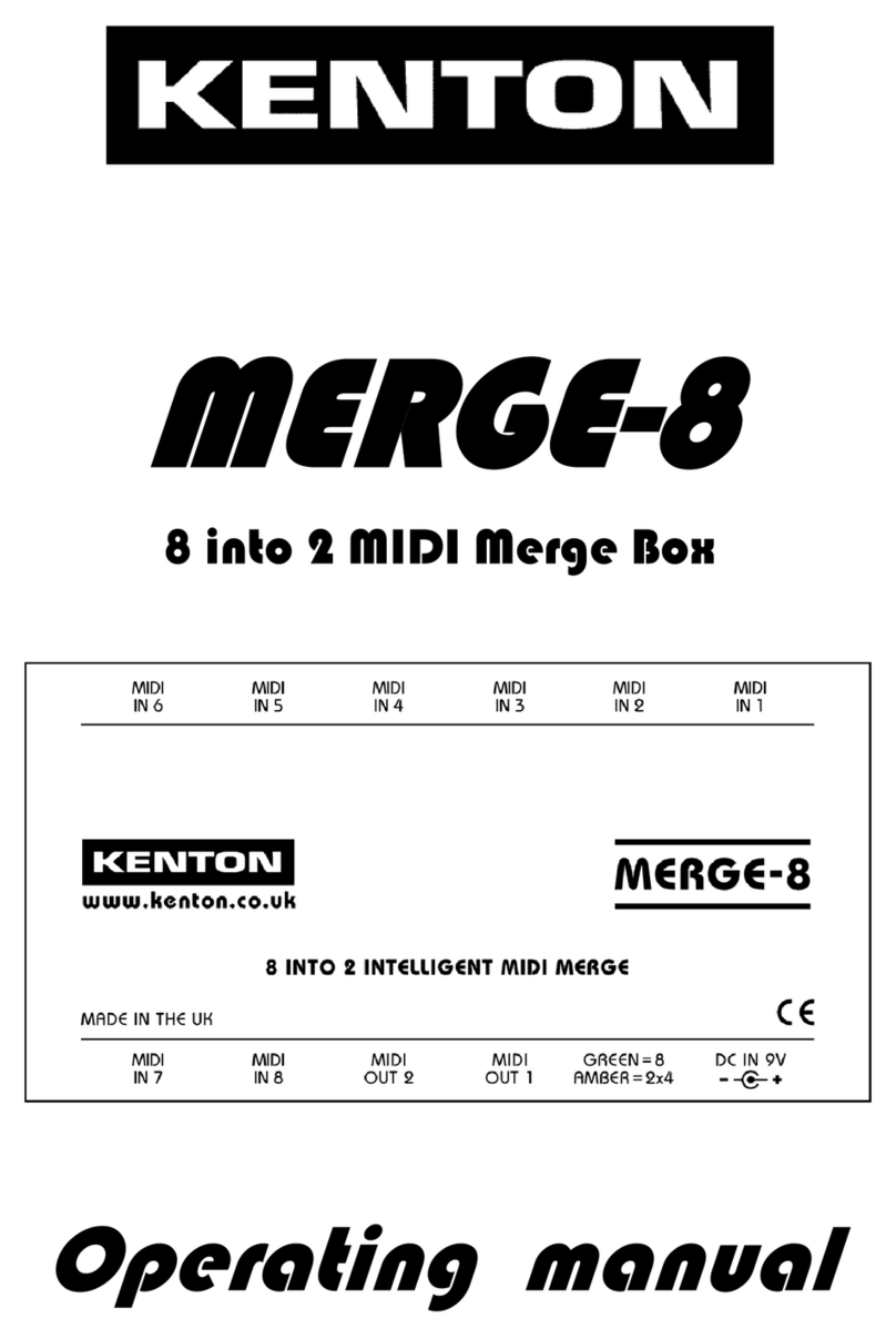 Kenton MERGE-8 operating manual