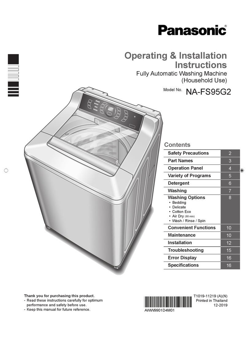 Panasonic NA-FS95G2 Operating & installation instructions
