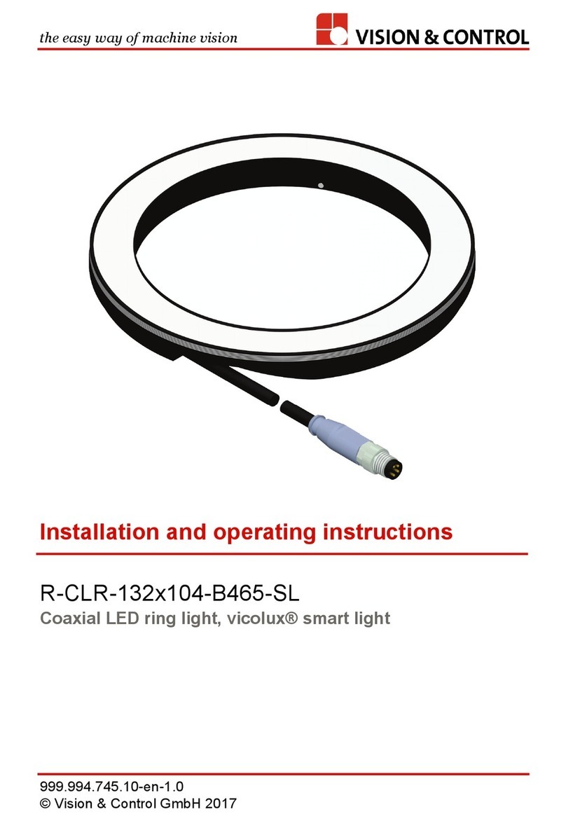 Vision & Control R-CLR-132x104-B465-SL Installation and operating instructions