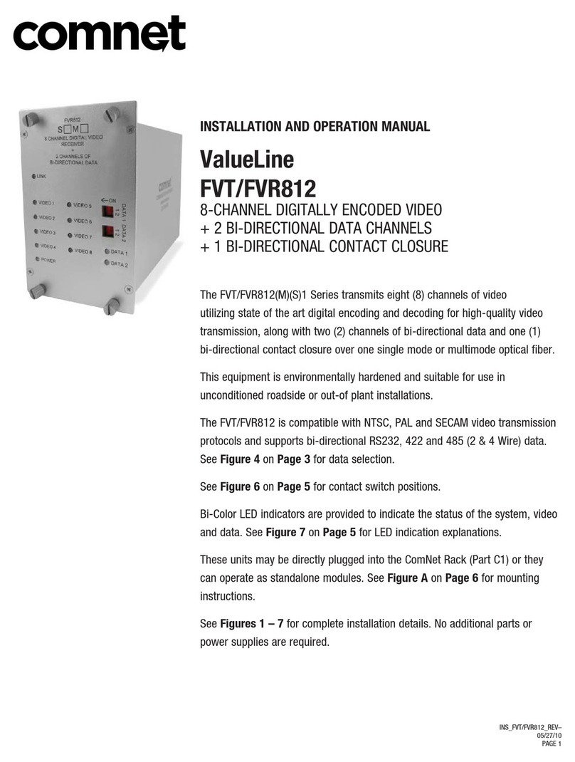 Comnet ValueLine FVT812 User manual Comnet ValueLine FVT812 User manual