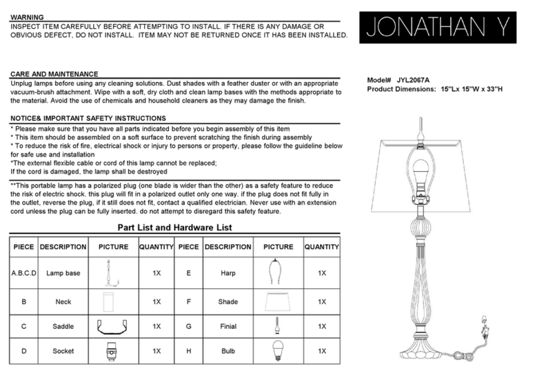 JONATHAN Y JYL2067A User manual JONATHAN Y JYL2067A User manual