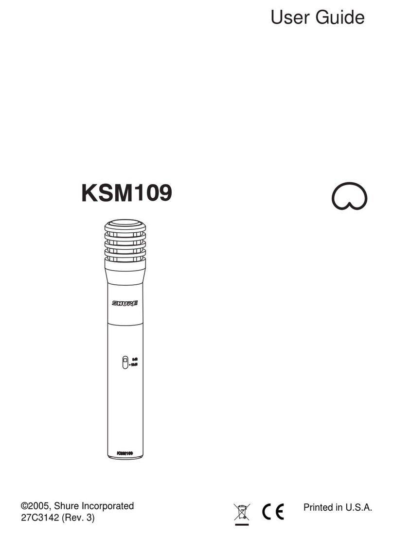 Shure KSM109/SL User manual