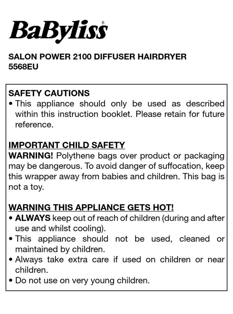 BaByliss SALON POWER 2100 DIFFUSER manual BaByliss SALON POWER 2100 DIFFUSER manual