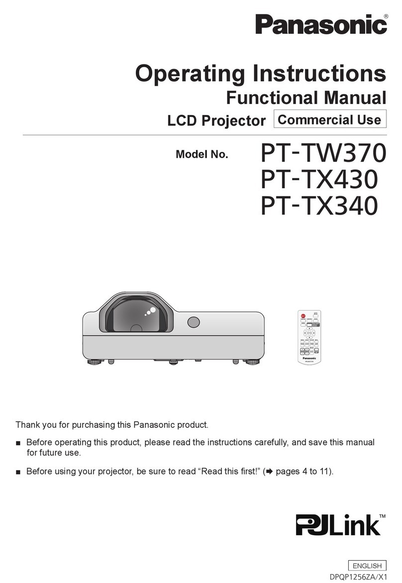 Panasonic PT-TX430 Operating instructions (functional manual)