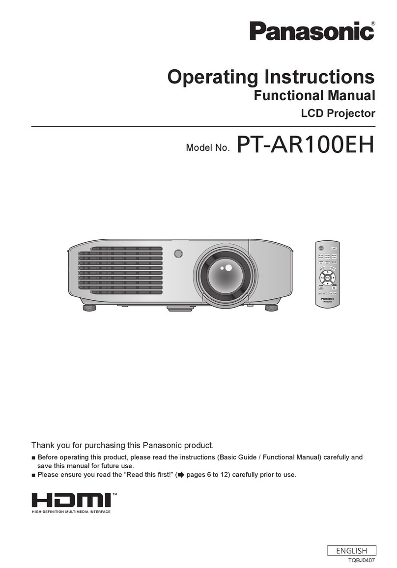 Panasonic PT-AR100EH Operating instructions