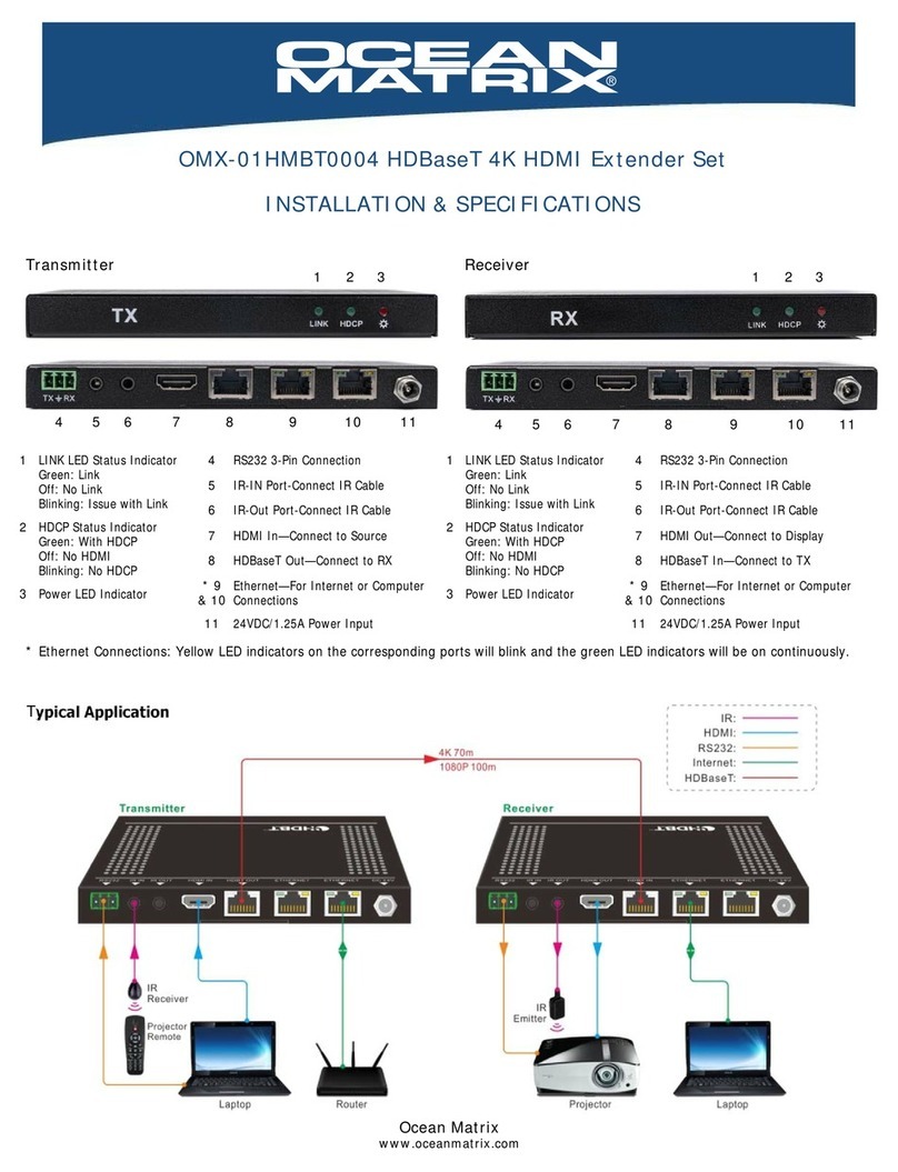 Ocean Matrix OMX-01HMBT0004 INSTALLATION & SPECIFICATIONS