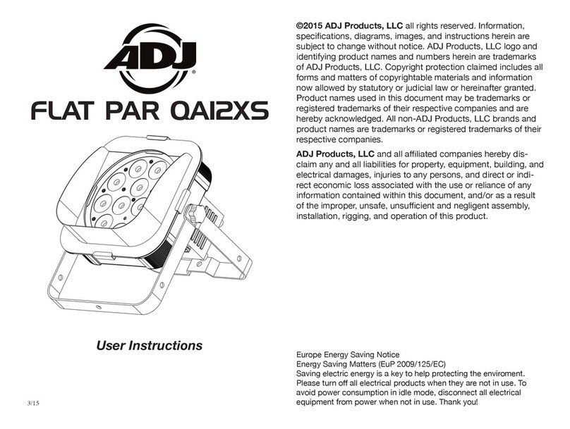 ADJ FLAT PAR QA12XS User manual