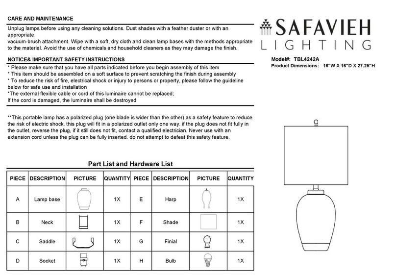 Safavieh TBL4242A Assembly manual