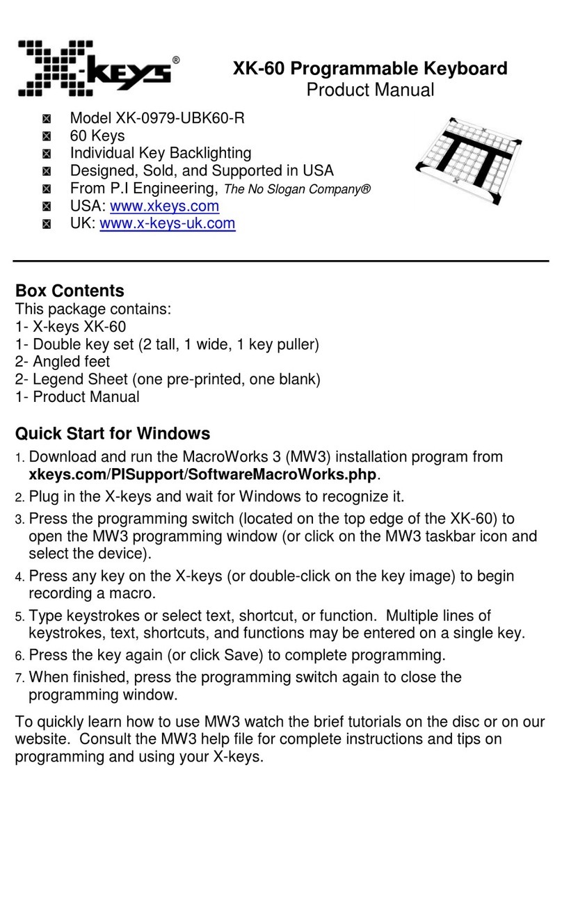 X-keys XK-0979-UBK60-R User manual