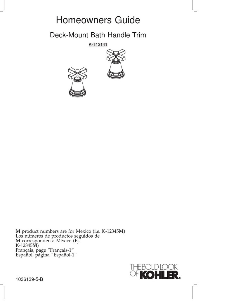 Kohler K-T13141 Homeowner's guide