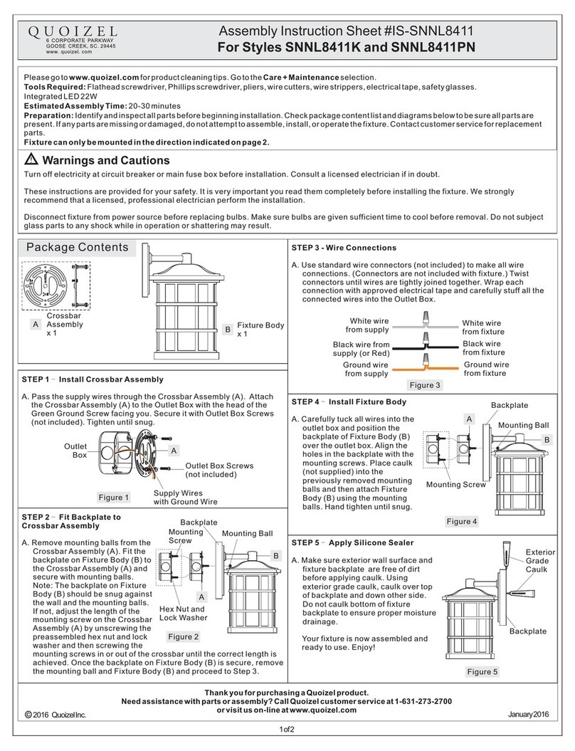 Quoizel SNNL8411K Mounting instructions