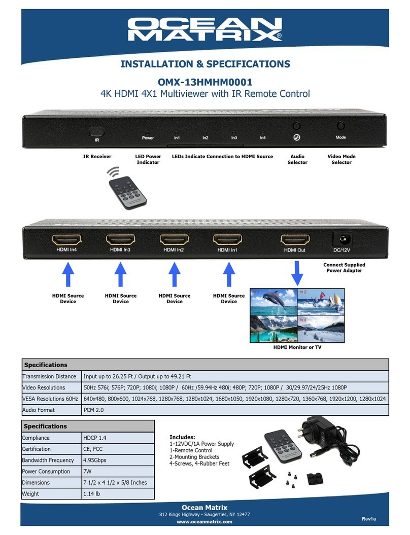 Ocean Matrix OMX-13HMHM0001 User manual