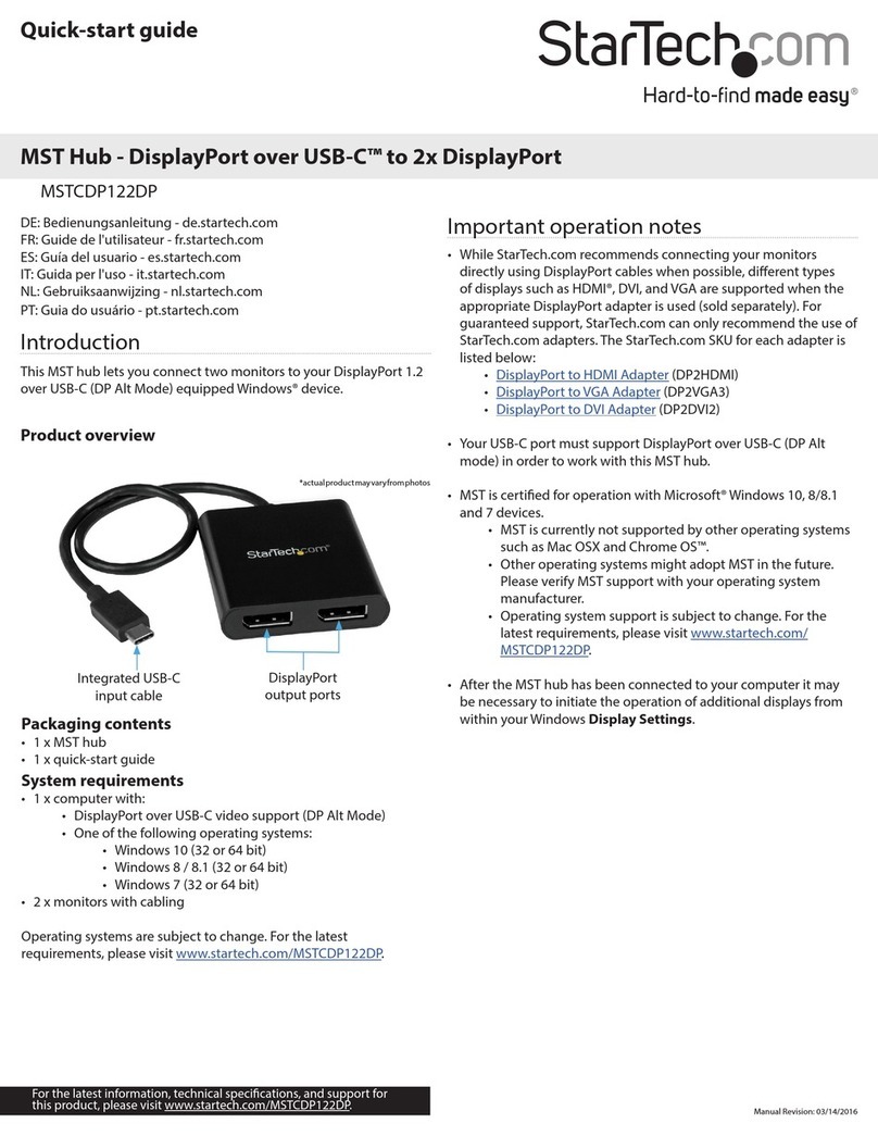 StarTech.com MSTCDP122DP User manual