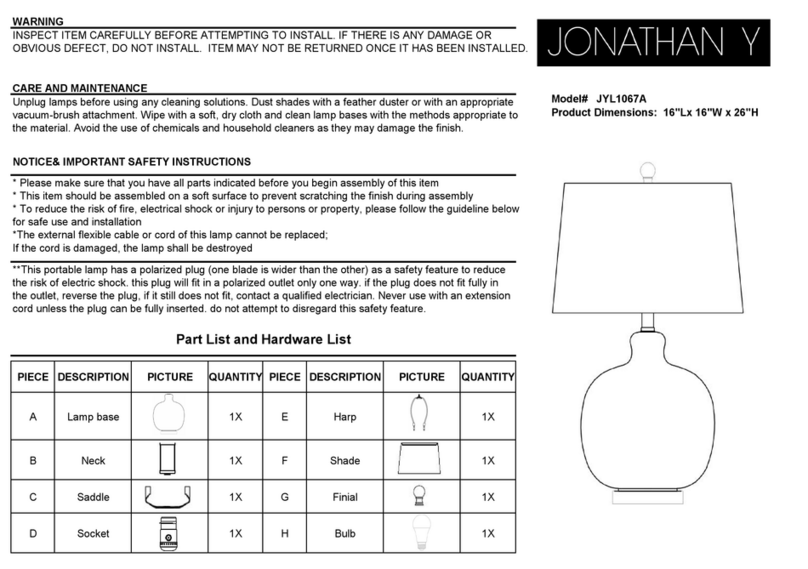 JONATHAN Y JYL1067A quick start guide