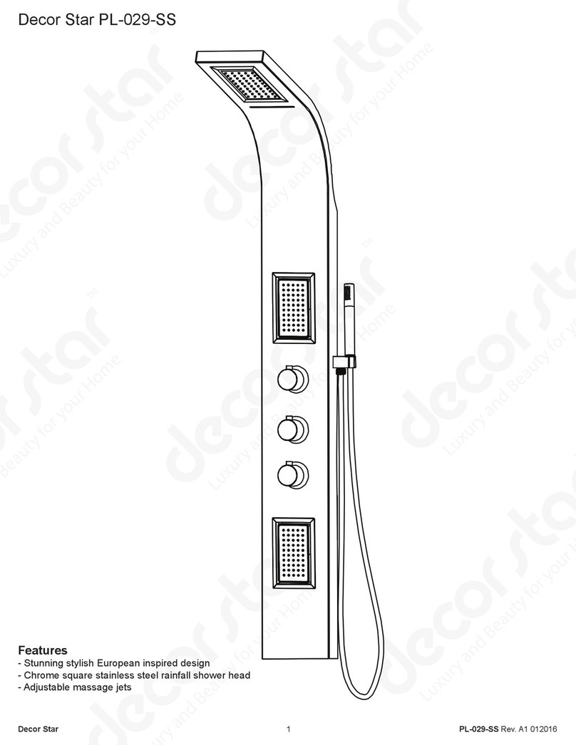 Decor Star PL-029-SS installation guide Decor Star PL-029-SS installation guide