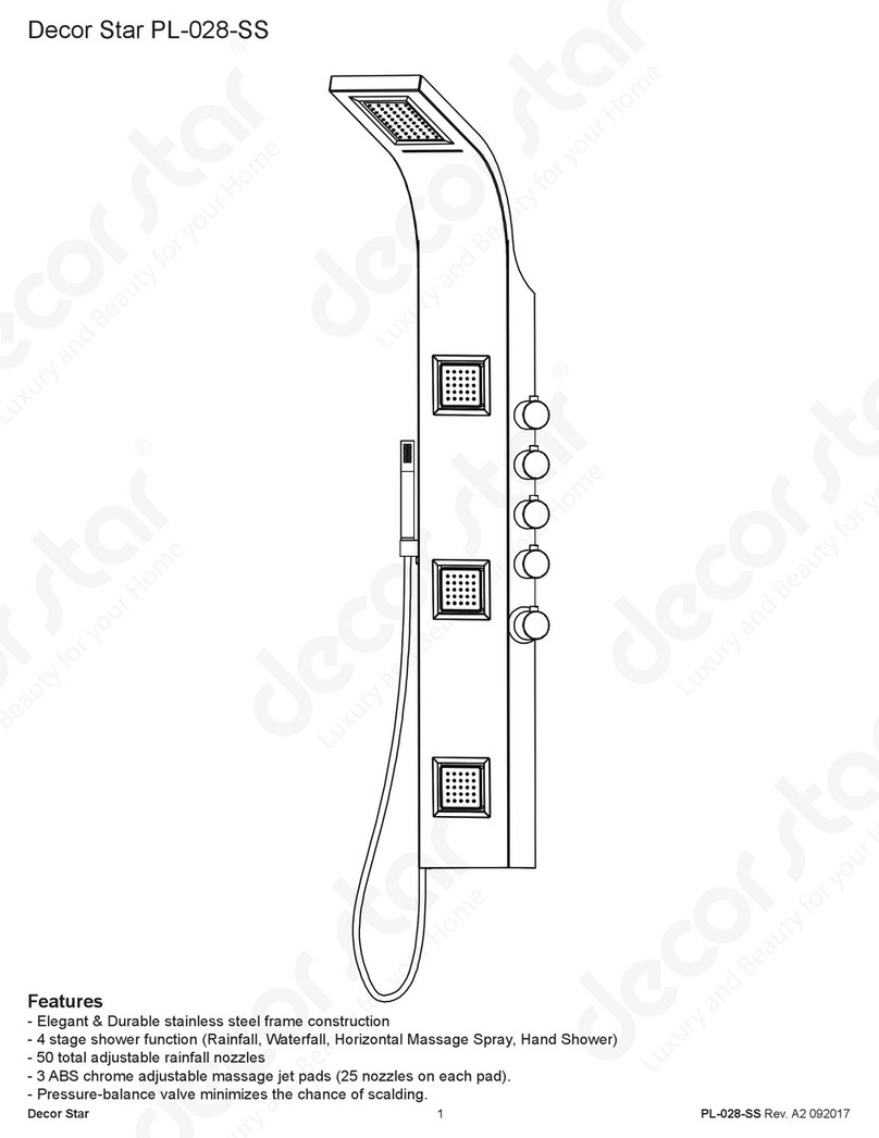 Decor Star PL-028-SS installation guide Decor Star PL-028-SS installation guide