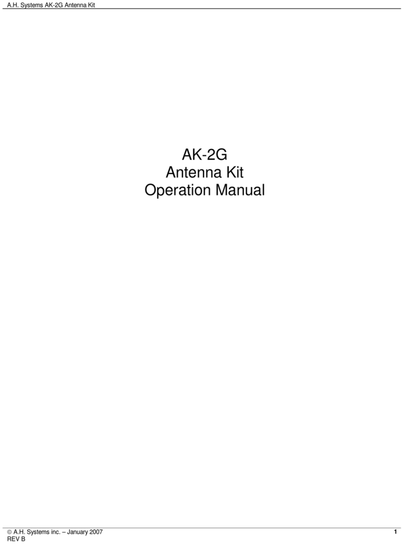 A.H. Systems AK-2G User manual A.H. Systems AK-2G User manual