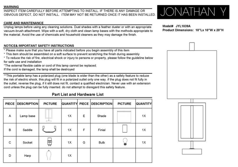 JONATHAN Y JYL1039A quick start guide